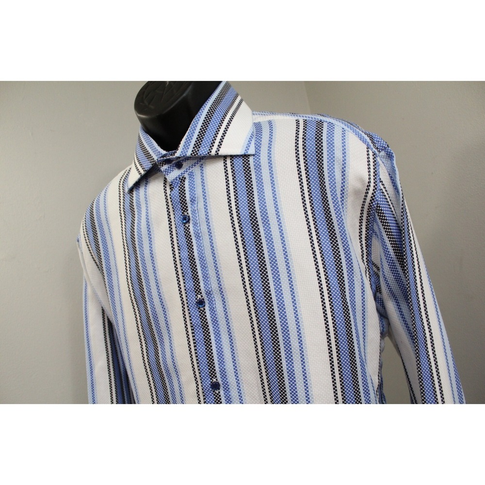 Tommy‎ Hilfiger Dress Shirt Striped Long Sleeve Button Up VTG Mens Size XL